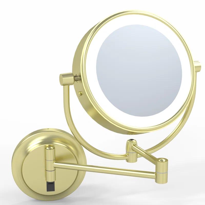 Aptations Kimball Young Metal Concave LED Wall Mirror