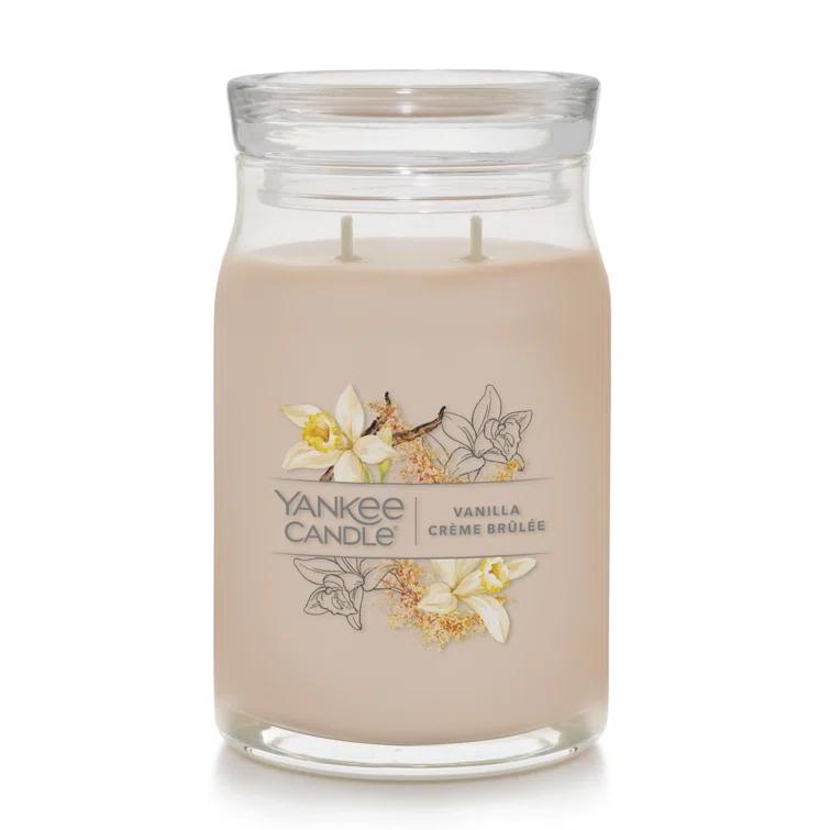 YANKEE CANDLE Signature Vanilla Crème Brulée Scented Candle