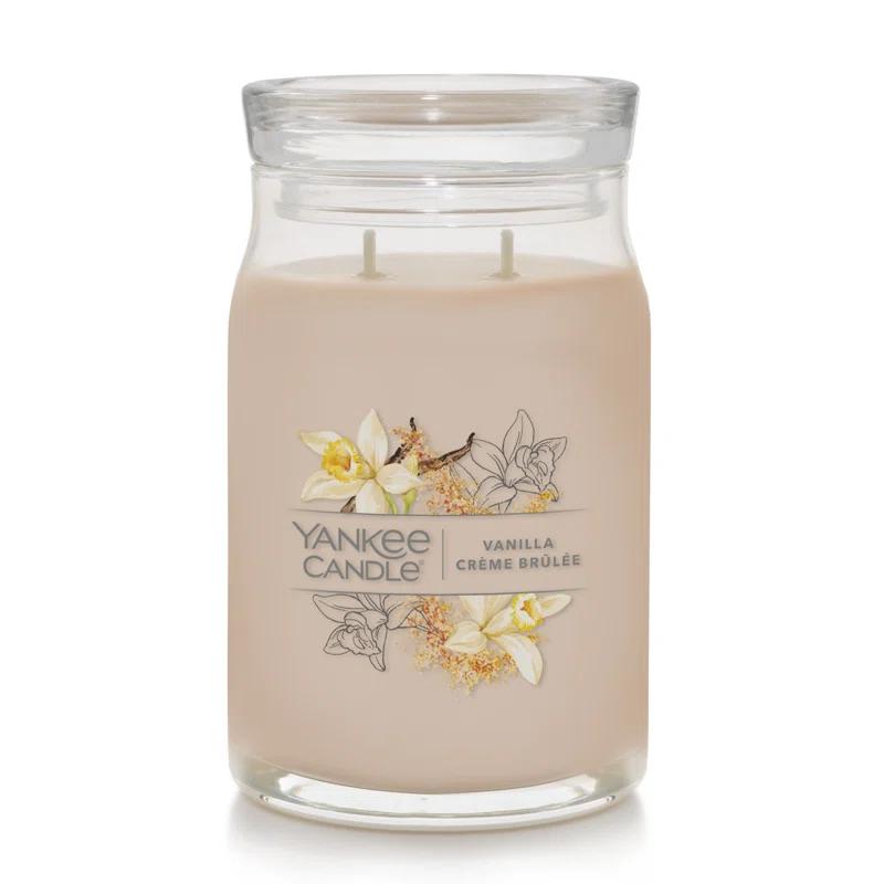 YANKEE CANDLE Signature Vanilla Crème Brulée Scented Candle