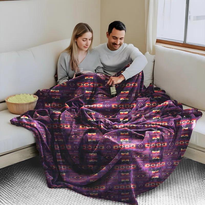 WW Sheets Luxuriously Cozy, Super Warm & Soft Aztec Bed Blanket, Southwestern Style Throw Blanket