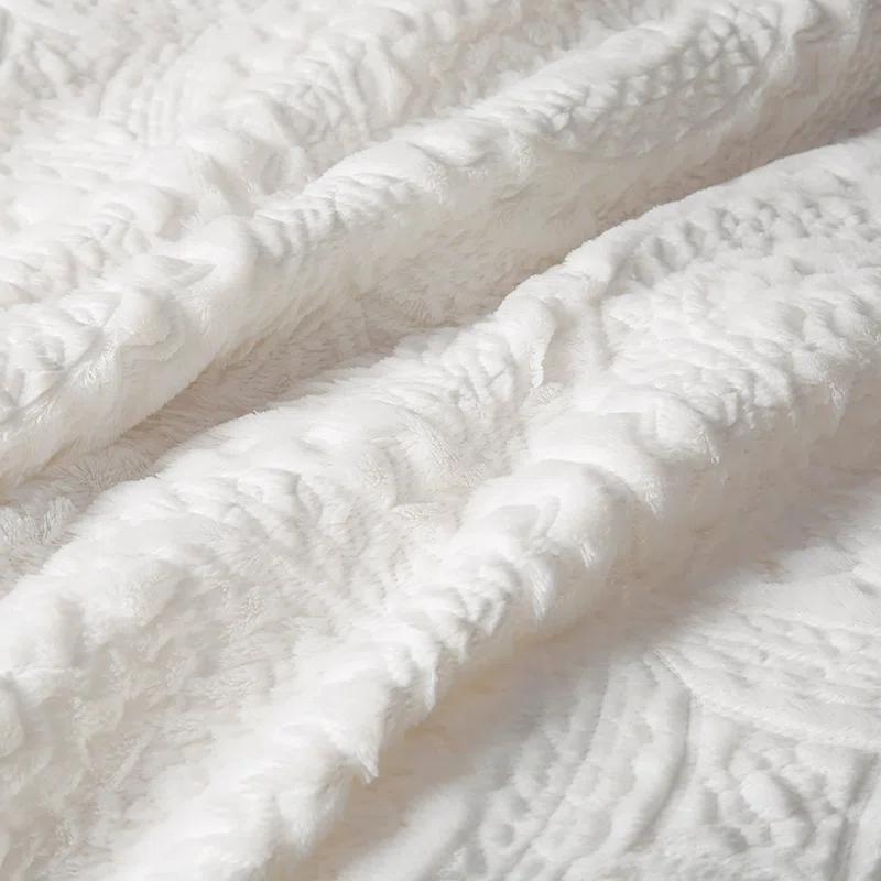 Madison Park Arya Embroidered Medallion Faux Fur Ultra Plush Comforter Set