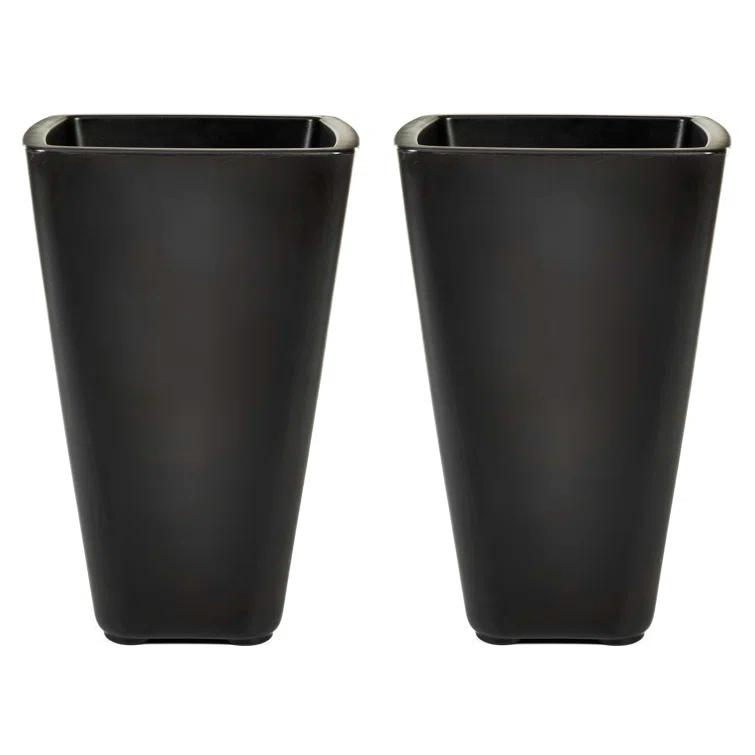 Step2 Bridgeview Square Tall Tapered Plastic Outdoor Planter & Reviews | Wayfair