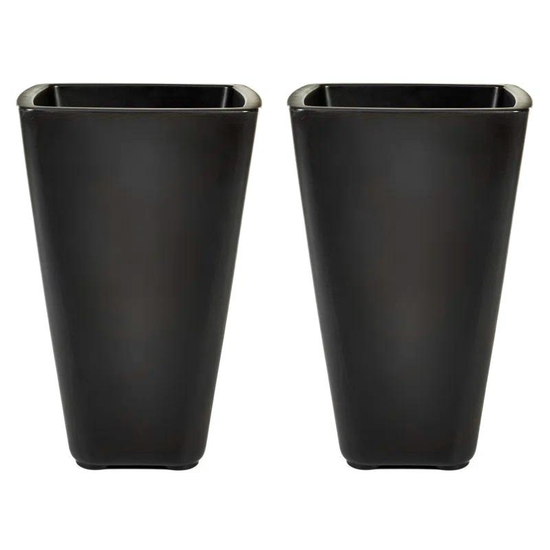 Step2 Bridgeview Square Tall Tapered Plastic Outdoor Planter & Reviews | Wayfair