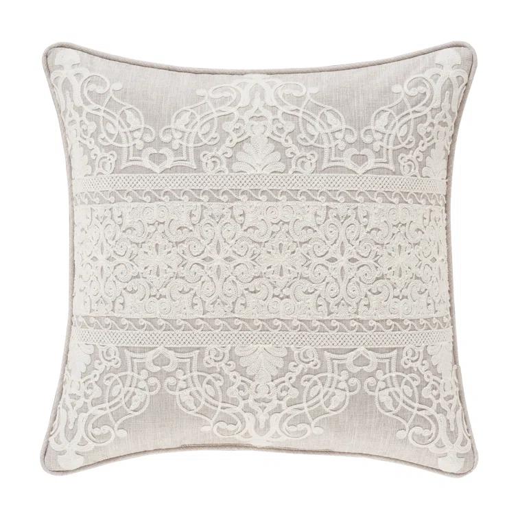 Five Queens Court Leanna 20" Square Decorative Throw Pillow