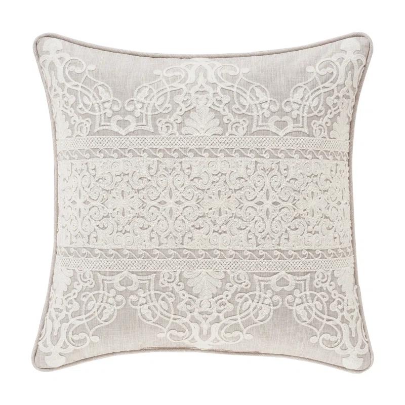 Five Queens Court Leanna 20" Square Decorative Throw Pillow