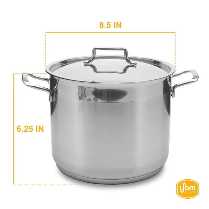 YBM Home YBM Home Hascevher 18/10 Stainless Steel Stock Pot with Lid