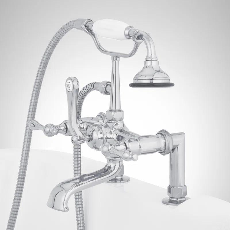 Signature Hardware Telephone Style Deck Mounted Roman Tub Faucet with Lever Handles 419663