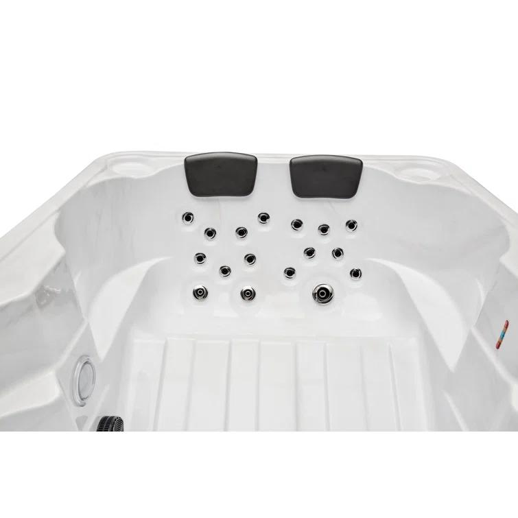Luxury Spas Luxury Spas 4 - Person 39 - Jet Acrylic Rectangular Standard Hot Tub with Ozonator in Gray