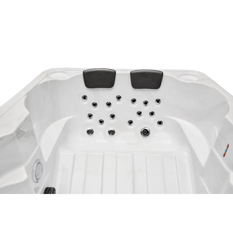Luxury Spas Luxury Spas 4 - Person 39 - Jet Acrylic Rectangular Standard Hot Tub with Ozonator in Gray