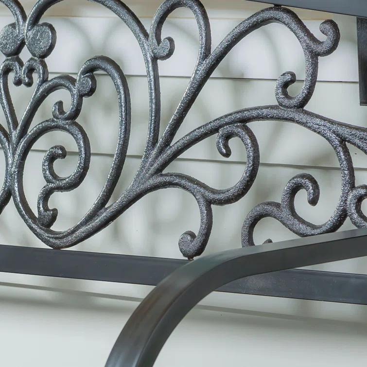 House of Hampton® Blooming Garden Metal Bench