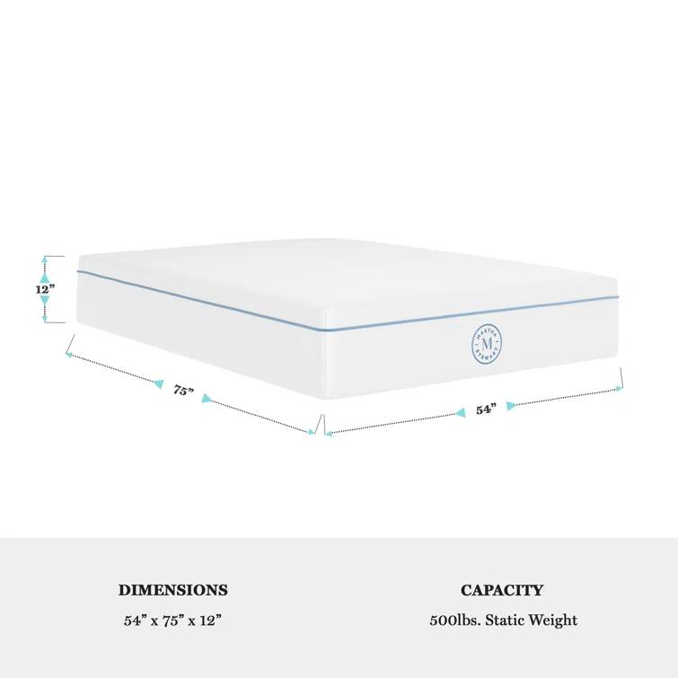Martha Stewart Martha Stewart SleepComplete Medium Support Dual-Action Green Tea Cooling Memory Foam Mattress