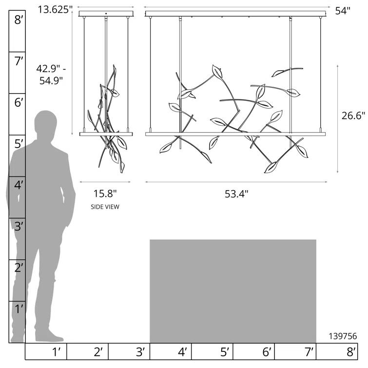 Four Seasons Autumn LED Kitchen Island Linear Pendant