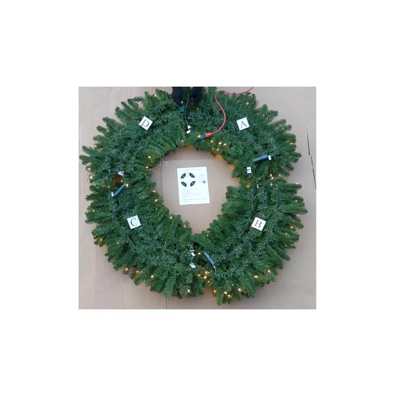 ACWreaths Christmas 72" LED Lighted PVC Wreath