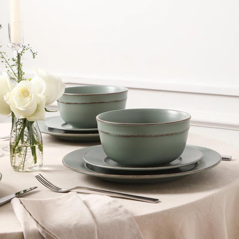 Earth & Clay Earth & Clay Hazel 12-Piece Dinnerware Set Stoneware (Set of 12)