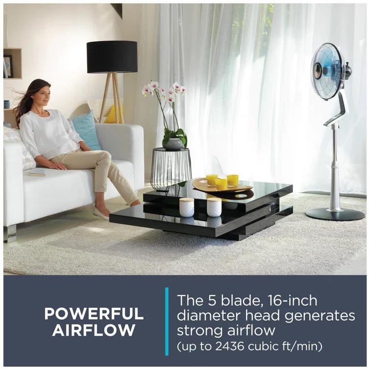 Rowenta Rowenta Turbo Silence Extreme Stand Fan With 5 Speeds, Oscillating Feature, Adjustable Height And Remote