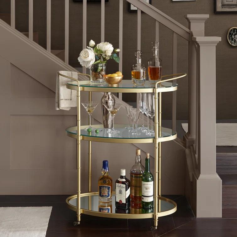 Madison Park Signature Lauren Metal Bar Cart