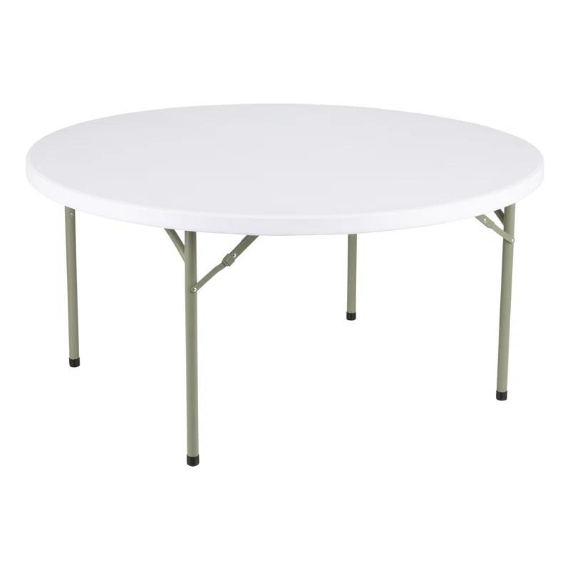 Norwood Commercial Furniture Round Blow-Molded Plastic Indoor/Outdoor Folding Training Table