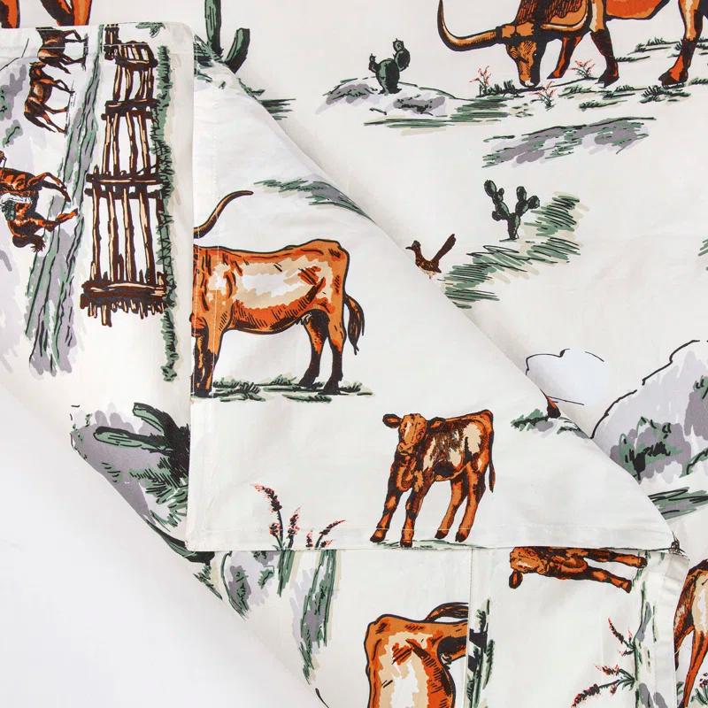 Paseo Road by HiEnd Accents Ranch Life Duffle Bag Animal Print Cotton Western Rustic Duvet Cover Set