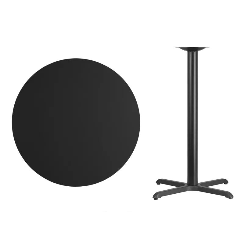 Flash Furniture Carrus Round Laminate Table Top with Height Table Base