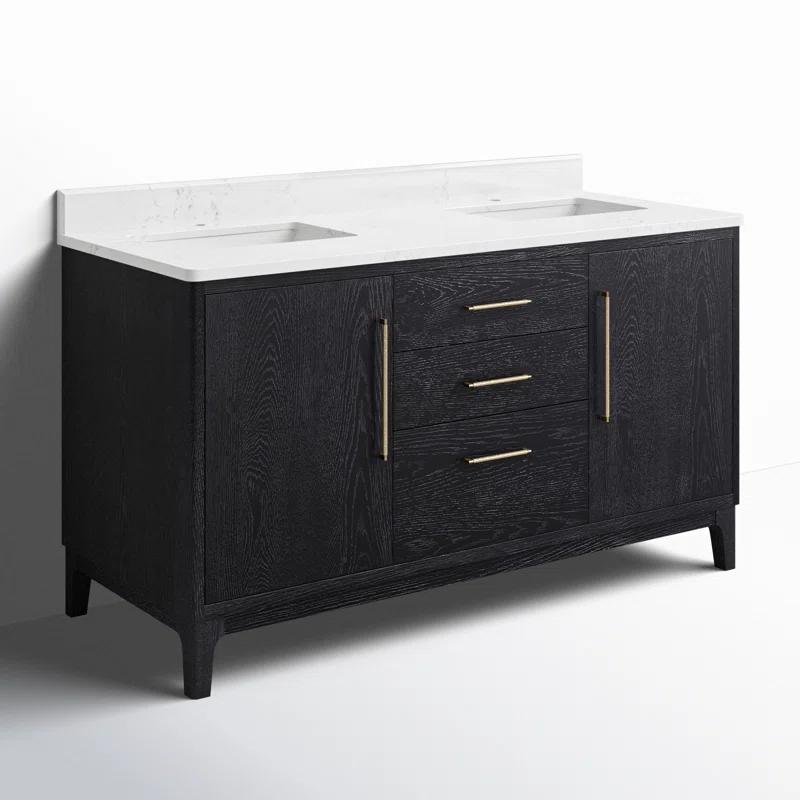 Langosta 60'' Free Standing Double Bathroom Vanity with Top