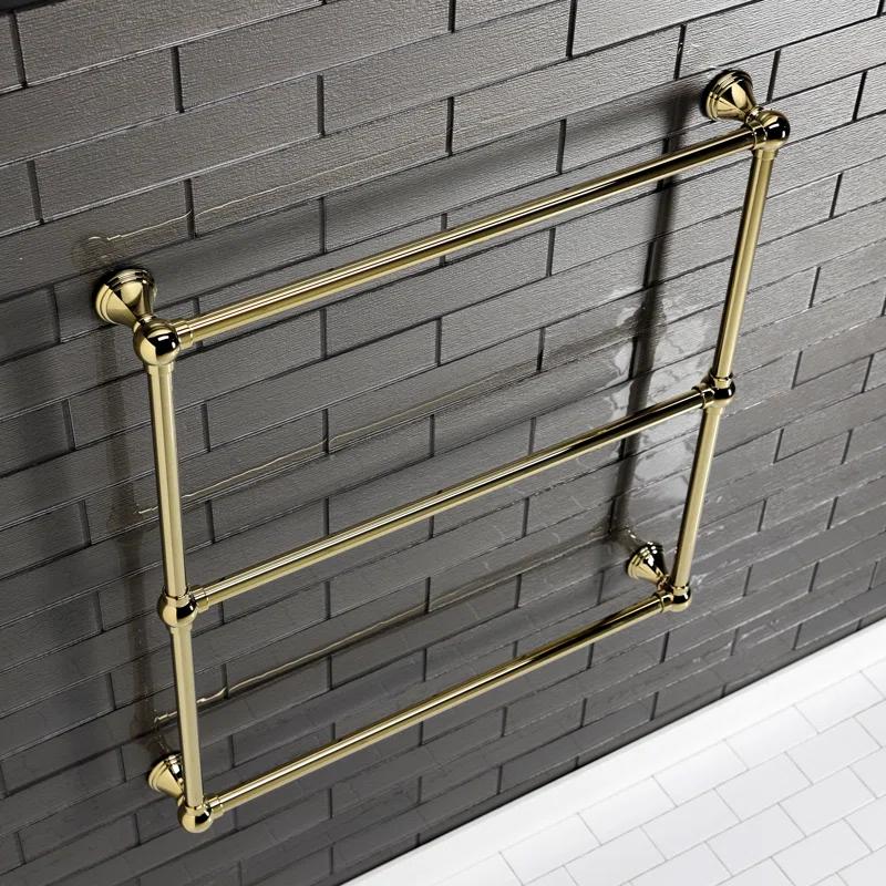 Kingston Brass DTC323019PB Kingston Brass Maximilien 30-Inch Wall Mount 3-Bar Towel Rack