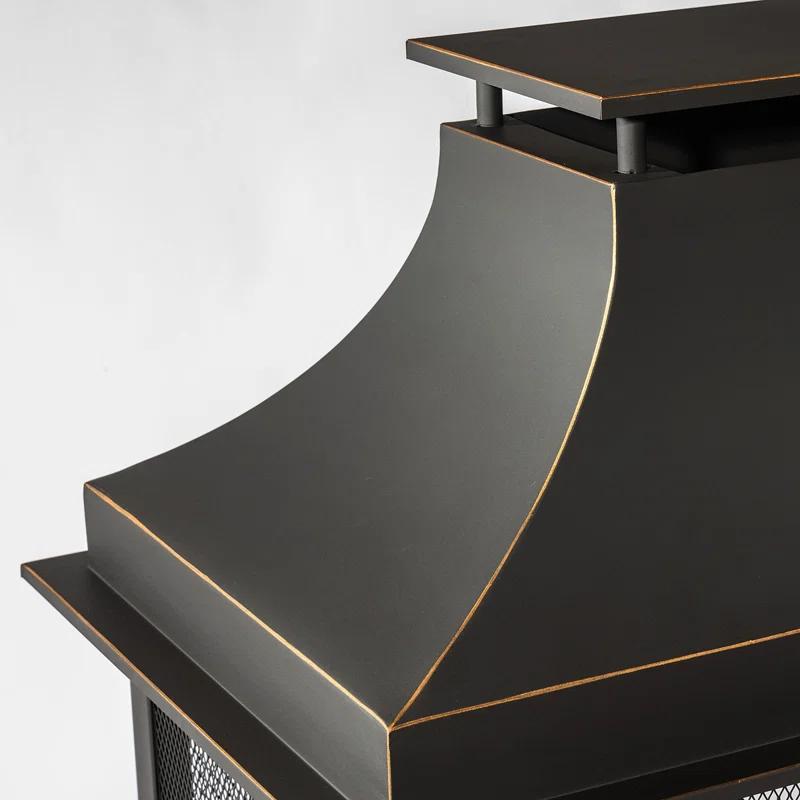 Home Decor Steel Wood Outdoor Fireplace Garden Wood Burning Chimney