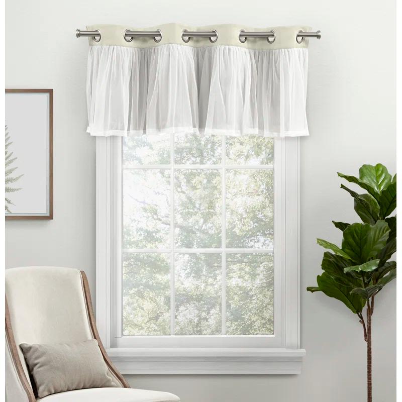 Amalgamated Textiles Catarina Linen Tailored 52'' W Window Valance