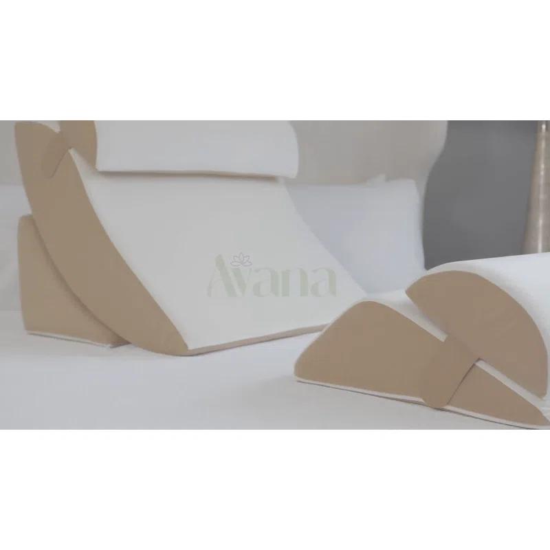 Avana Kind Bed 4-Piece Orthopedic Support Wedge Pillow Comfort System