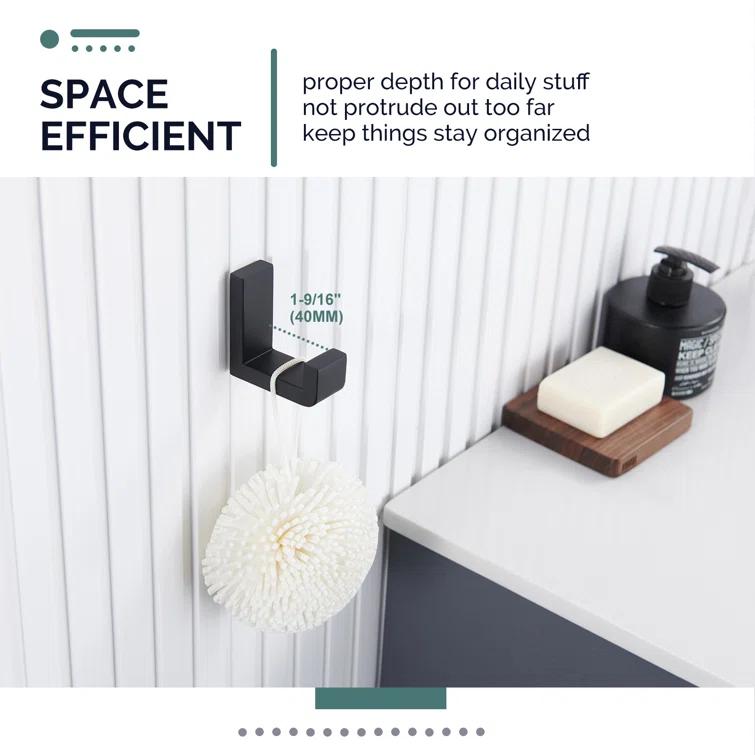 AngleSimple Stainless Steel Bathroom Wall Mounting Robe Hook KA083