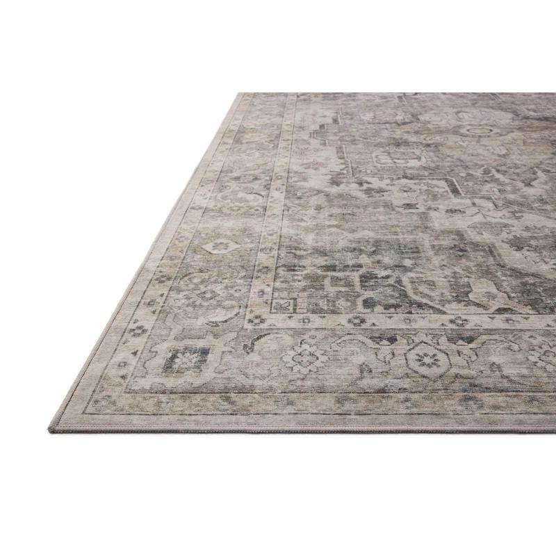 Amber Lewis x Loloi Machine Washable Josie Silver / Natural Area Rug