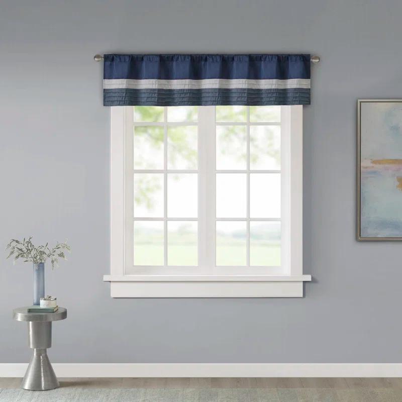Madison Park Amherst Polyoni Pintuck Single Window Valance