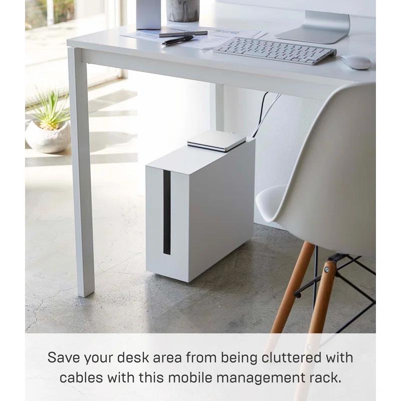 Tower Yamazaki Home Rolling Cable Management Cord Power Strip/Surge Protector Storage Organizer
