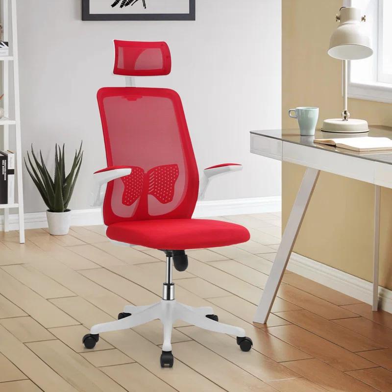 Bring Home Furniture Adjustable High-Back Office Swivel Chair, Ergonomic Mesh Seat with Headrest, Armrests, and Lumbar Support for Home Office Use (Set of 2)