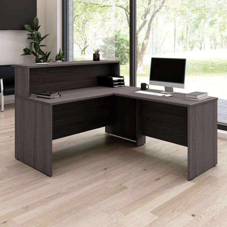 Bush Business Furniture Arrive 60W x 72D L-Shaped Reception Desk