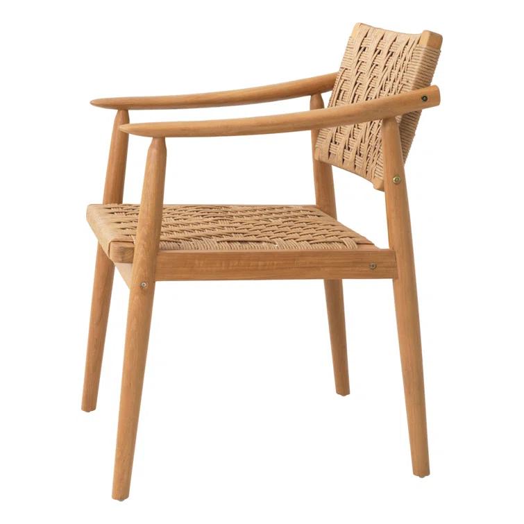 Eichholtz Coral Bay Polyethylene (PE) Wicker Wicker Outdoor Dining Armchair