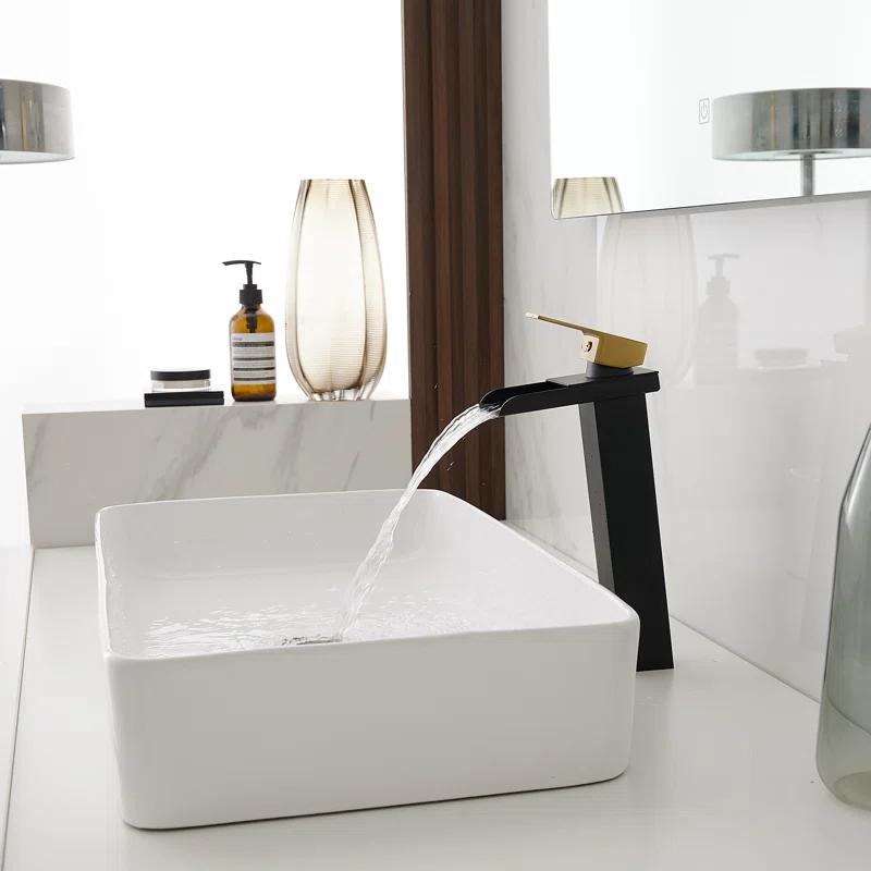 VIBRANTBATH 6009H-GBK Vessel Sink Faucet Single-handle Bathroom Faucet with Drain Assembly