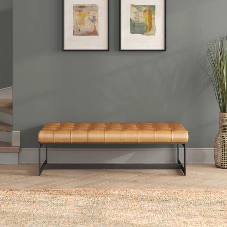 Ram Leather Bench (54")
