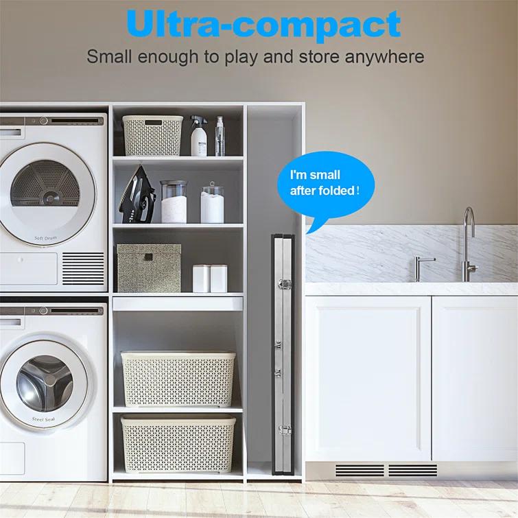 ALPHANEO 6Ft Mid-Size Table Tennis Table Foldable  And  Portable Ping Pong Table Set For Indoor  And  Outdoor Games With Net, 2 Table Tennis Paddles And 3 Balls