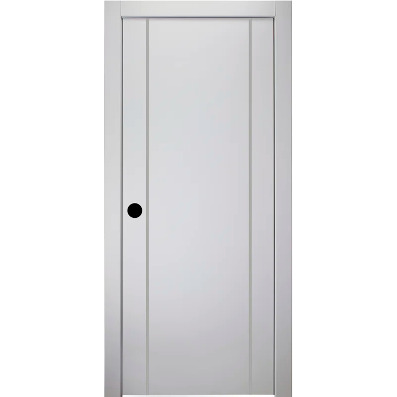 Belldinni Smart Pro 2U DIY-FRIENDLY Polar White Flush Solid Wood Painted NARVIKA Collection Standard Door