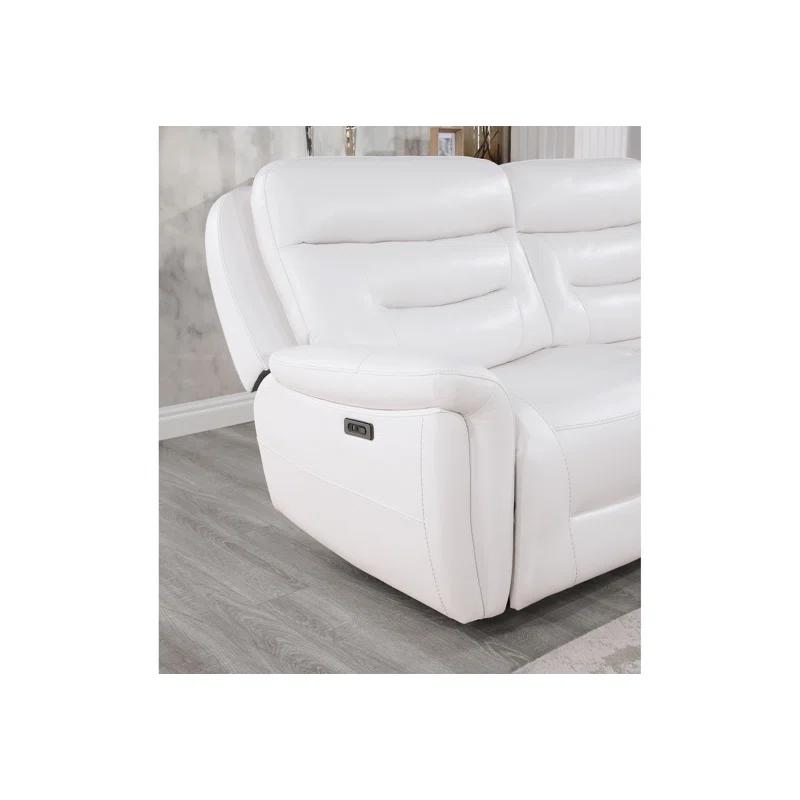 Global Furniture USA Faux Leather Power Reclining Sectional