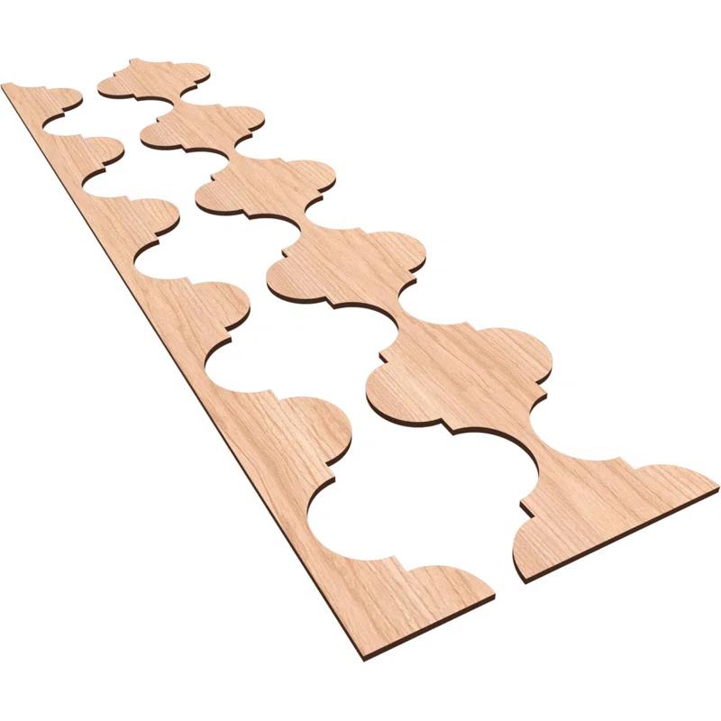 Ekena Millwork Marrakesh Adjustable Wood Decorative Slat Wall Panel Kit