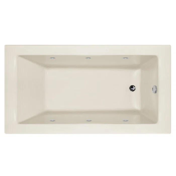 Hydro Systems Designer Sydney 60" x 30" Alcove Soaking Acrylic Bathtub SYD6030ATO-WHI-LH-WOV.PN