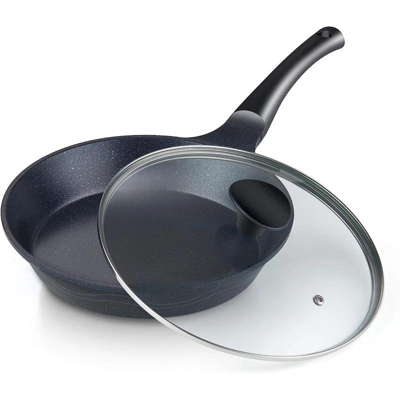 Cook N Home Cook N Home Marble Nonstick Frying Pan with Glass Lid
