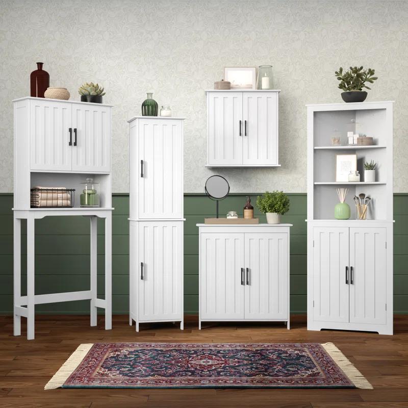 RiverRidge Home RiverRidge Monroe Two-Door Bathroom and Laundry Wall Mount Storage Medicine Cabinet with Fixed and Adjustable Shelves - White
