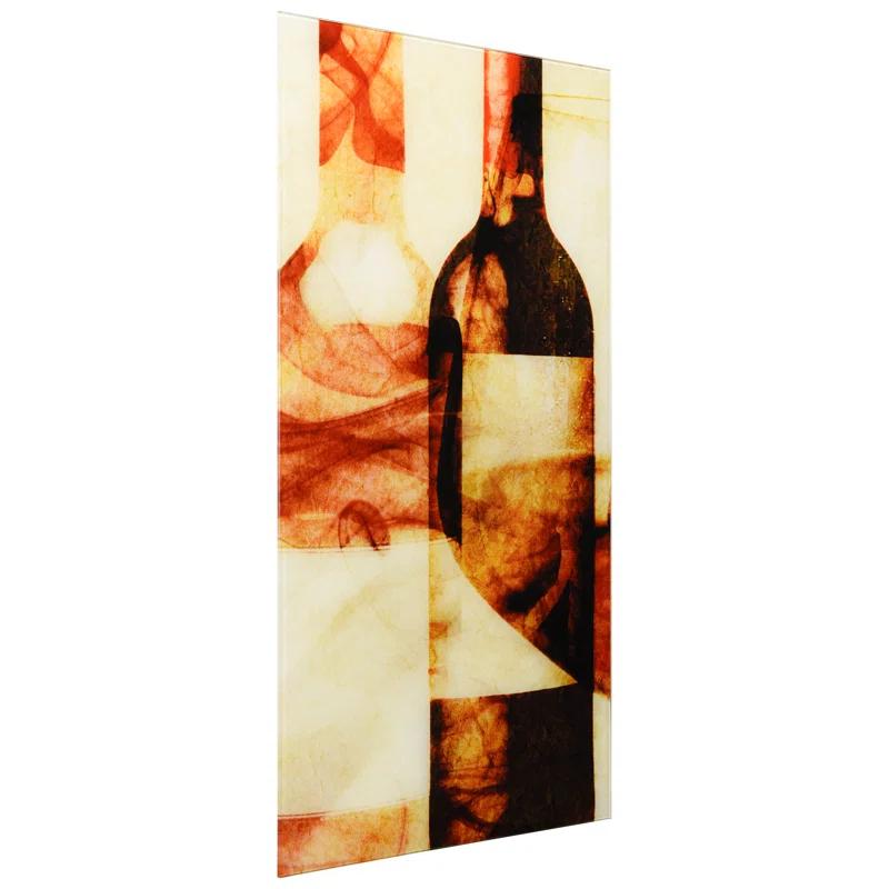 Empire Art Direct "Smokey Wine I A" Frameless Free Floating Reverse Printed Tempered Art Glass Wall Art