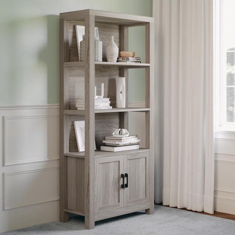 Martha Stewart Teague Martha Stewart 68" Shaker Bookcase with Storage Cabinet