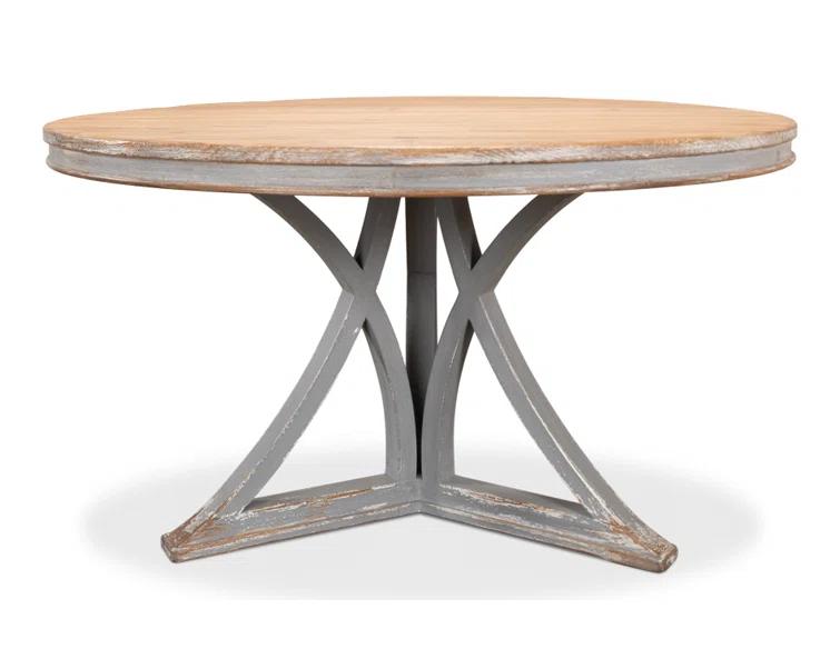 Chateau Gris 54" Reclaimed Wood Round Extendable Dining Table
