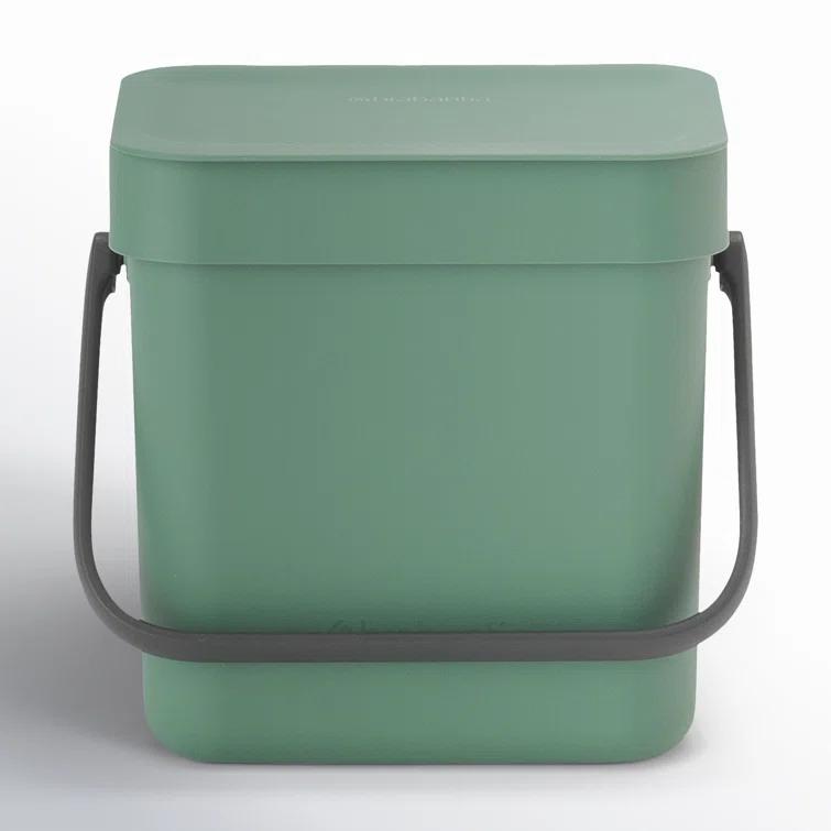 Brabantia Sort & Go 0.8 Gallon Plastic Odor Resistant Indoor Kitchen Composter