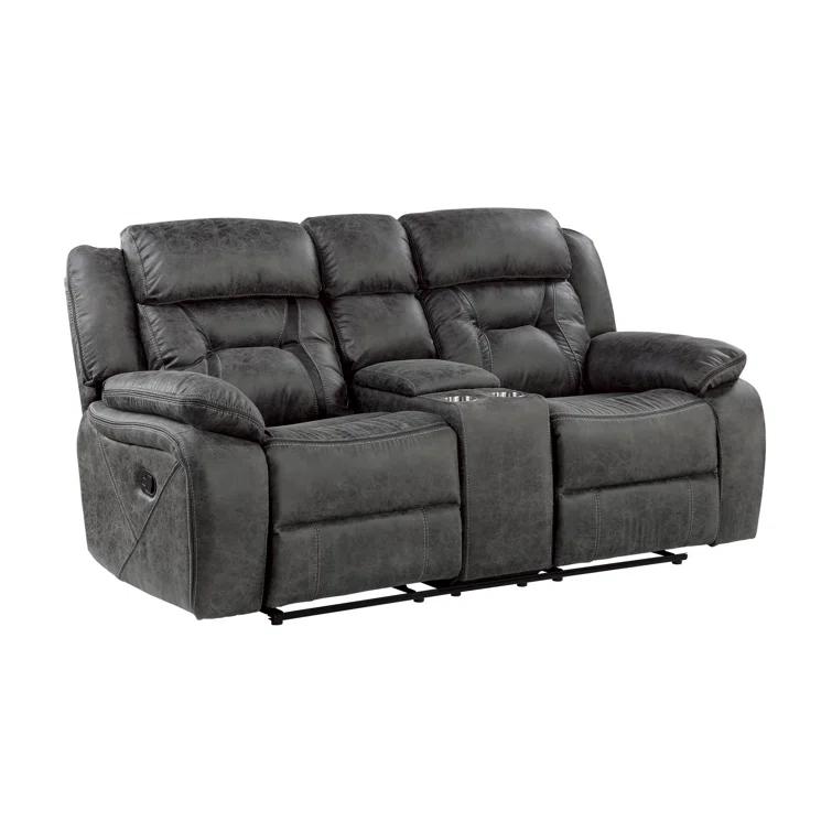 Benjara 74.5'' Upholstered Reclining Loveseat