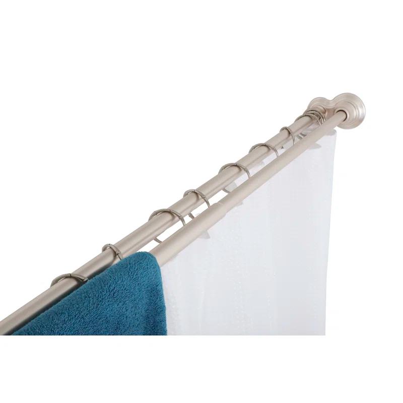72'' Straight Tension Shower Curtain Rod & Hook Set